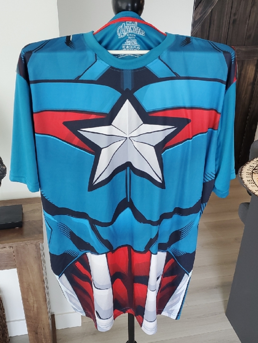 Marvel Captain America Graphic Performance Tee - Blue Red White - Picture 3 of 4